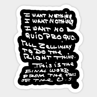 Quid Pro Quo Sticker